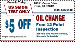 Oil change coupon